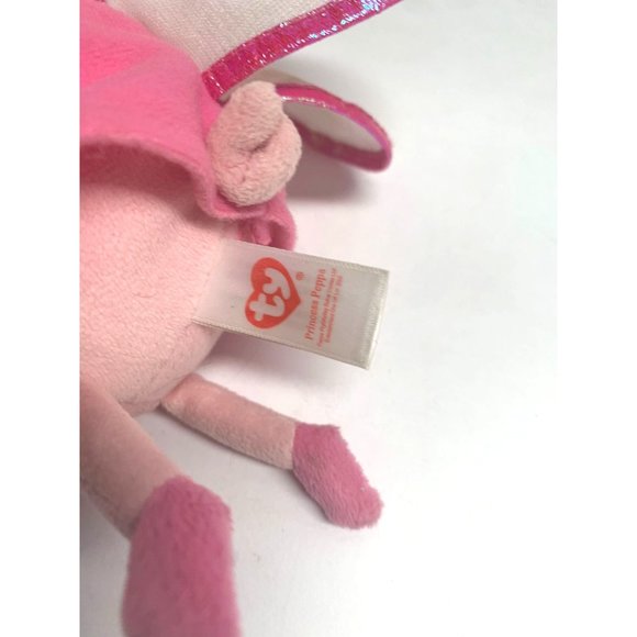 Ty beanie Babies Plush Peppa Pig Stuffed Animal Doll Toy 6 in Princess Peppa pin - Picture 4 of 4
